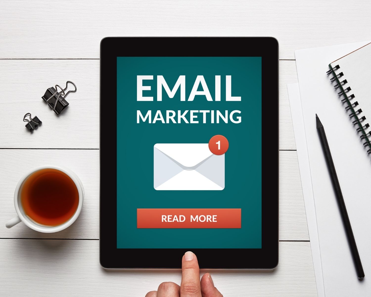 email marketing guide on ipad