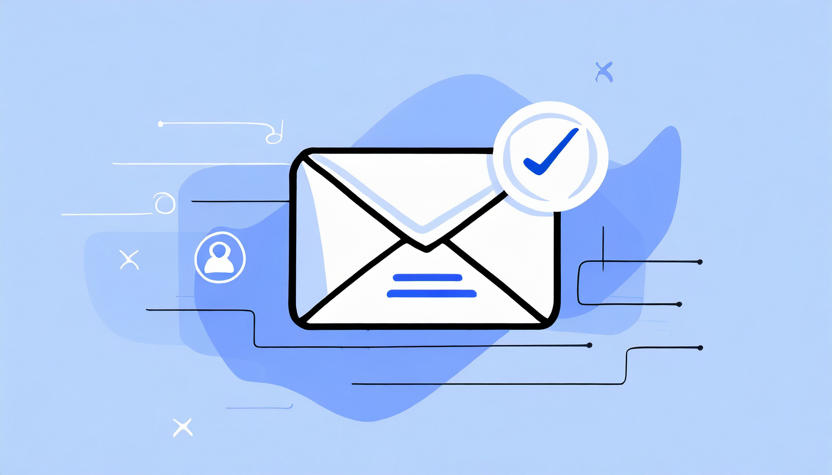 An email with a check mark on it displaying the IP Reputation of Your Email.