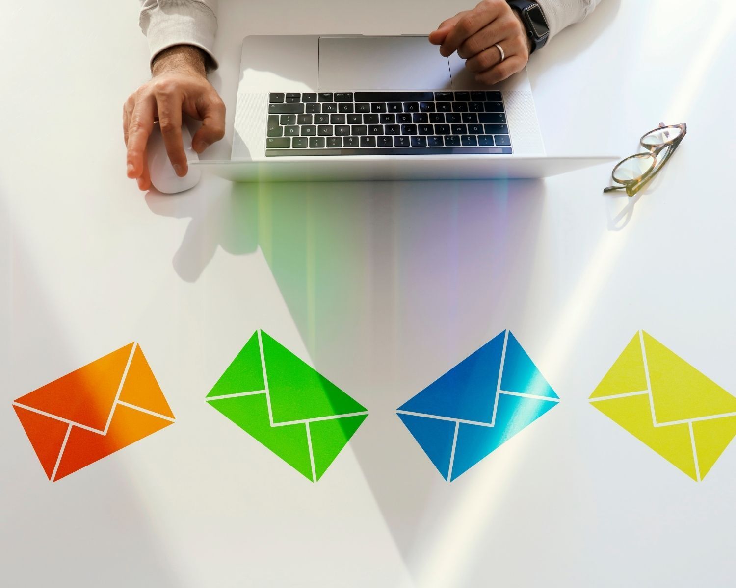 envelopes on table