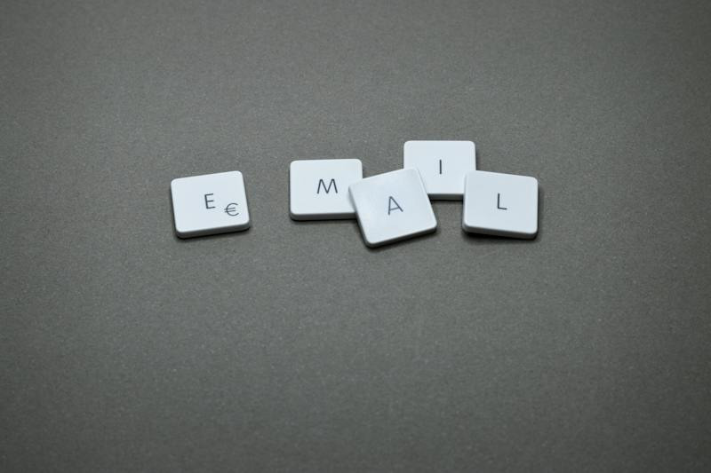 letter blocks spelling the word email