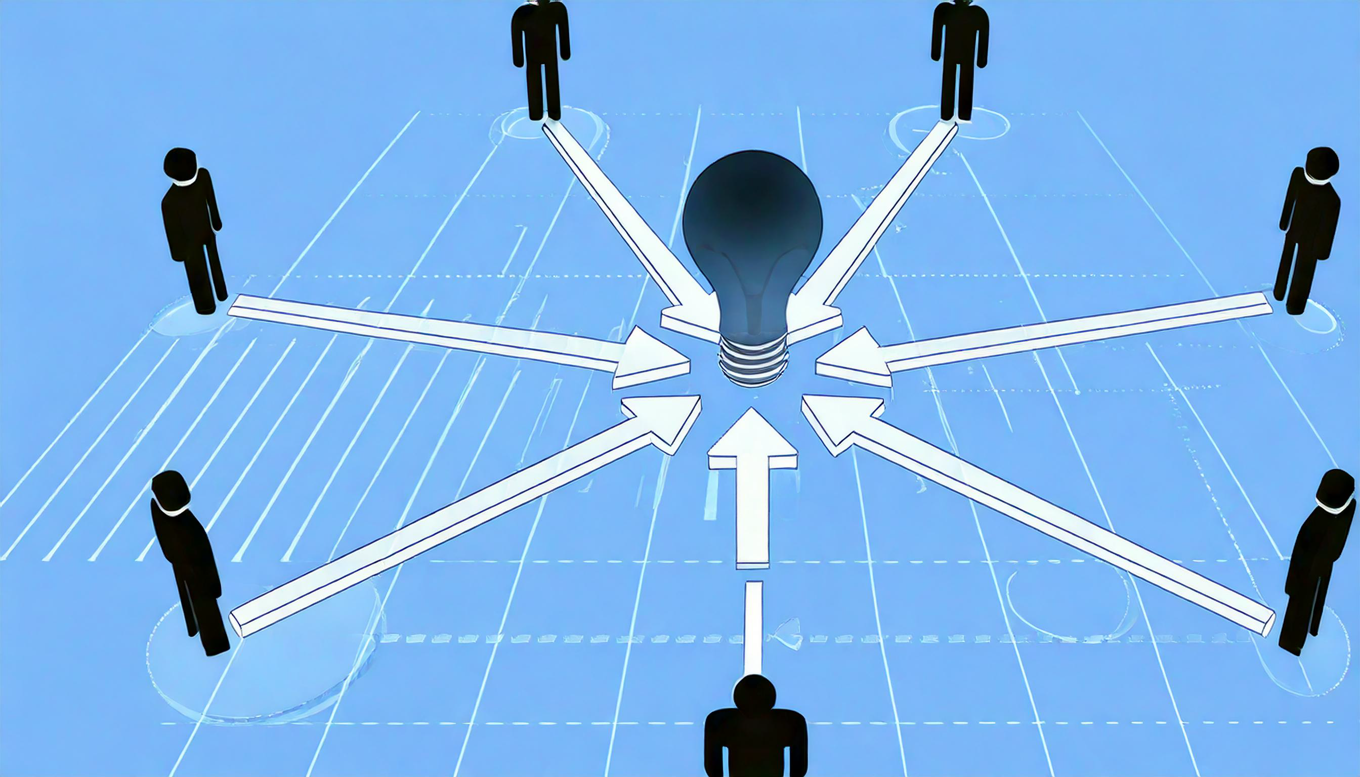 people making connections around an idea