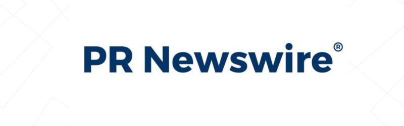 The PR Newswire logo features bold blue text on a white background, representing one of the leading press release distribution platforms in the US.