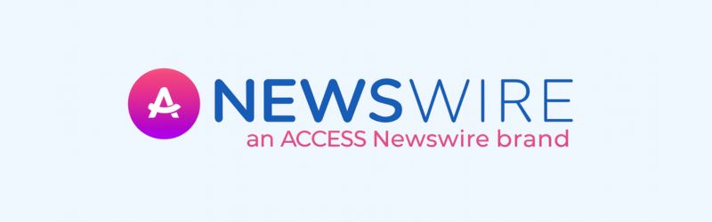 Newswire logo featuring a pink and purple gradient circle with a white "A" icon, followed by the words "Newswire an ACCESS Newswire brand," representing one of the leading US press release platforms on a light background.