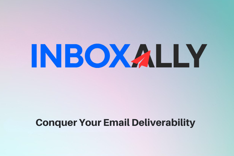 The InboxAlly logo with a red paper plane and the text "Conquer Your Email Deliverability" on a gradient background—an ideal choice for those seeking alternatives to Instantly.
