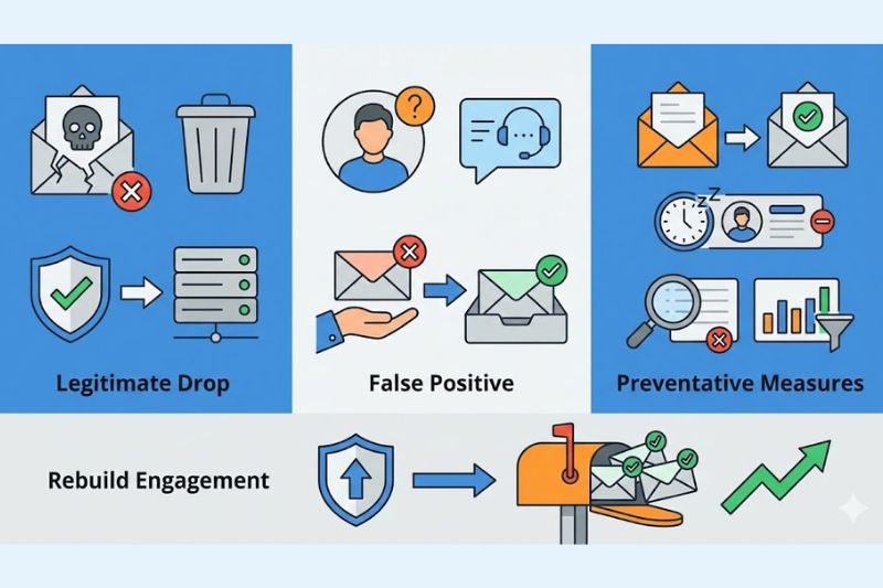 Klaviyo dropped email causes, false positives, and prevention strategies explained