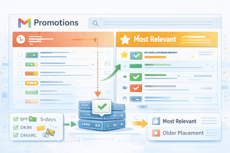 Una ilustración digital muestra una bandeja de entrada de correo electrónico con las pestañas