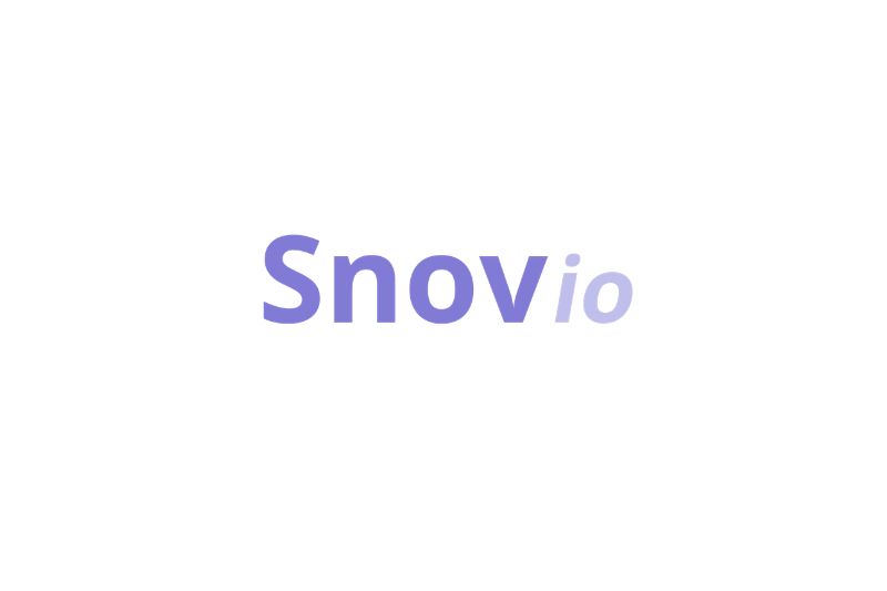 O logotipo do Snovio é apresentado como uma alternativa de caixa de entrada de aquecimento para o alcance de e-mails